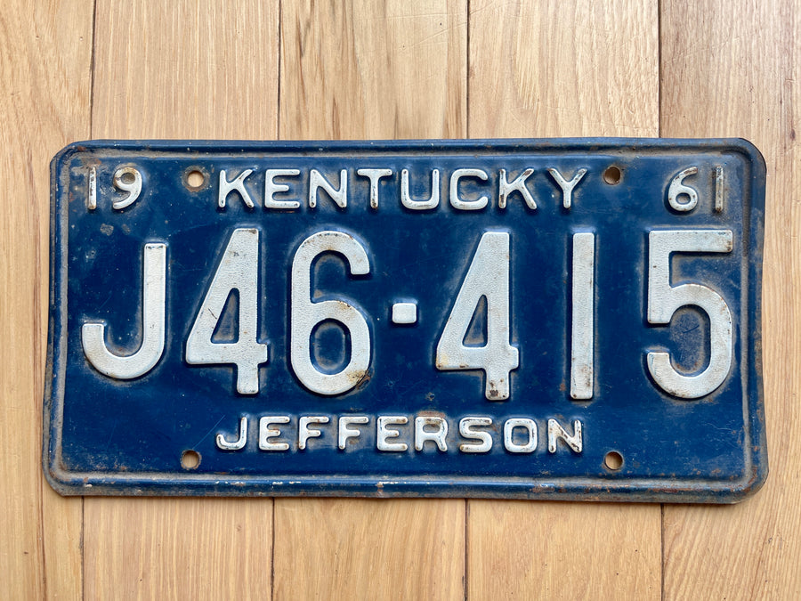 1961 Kentucky Jefferson County License Plate