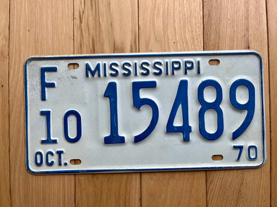 1970 Mississippi License Plate