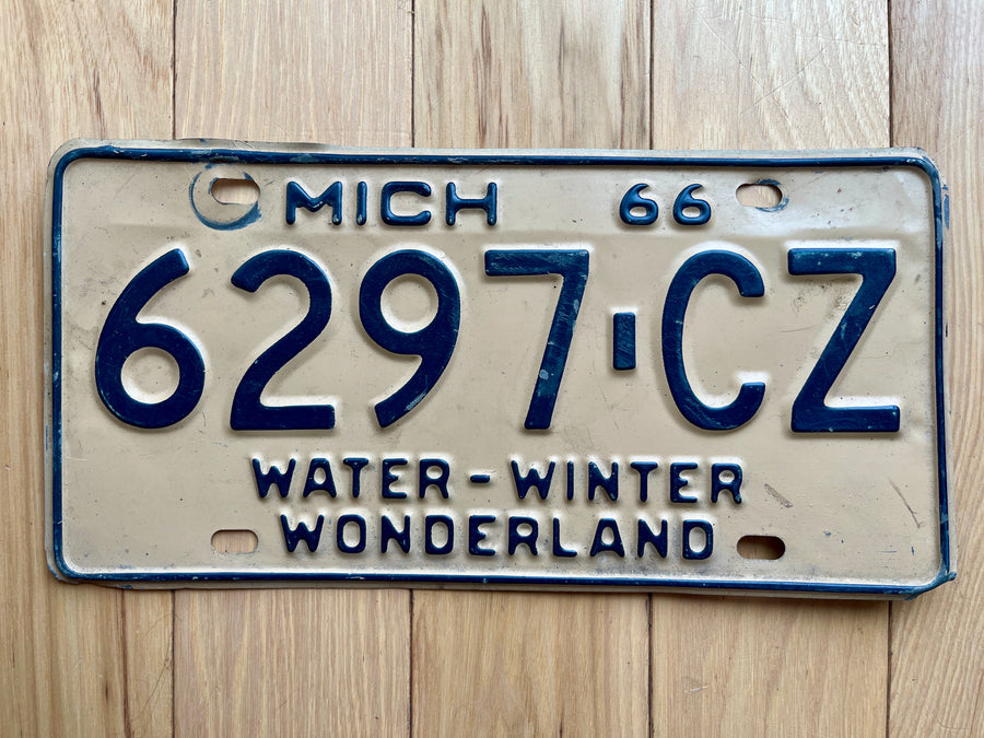 1966 Michigan License Plate