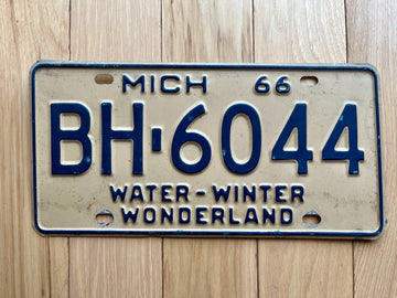 1966 Michigan License Plate