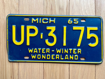 1965 Michigan License Plate