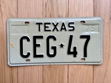 1975 Texas License Plate