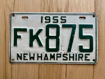 1955 New Hampshire License Plate