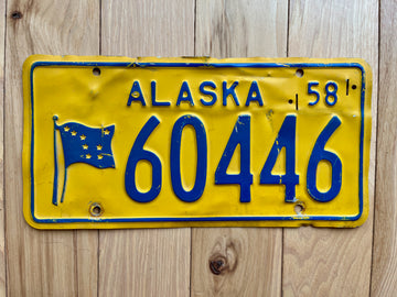 1958 Alaska License Plate