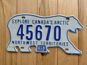 1995 Canada Northwest Territories Centennial License Plate