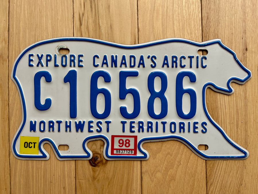 1998 Canada Northwest Territories License Plate