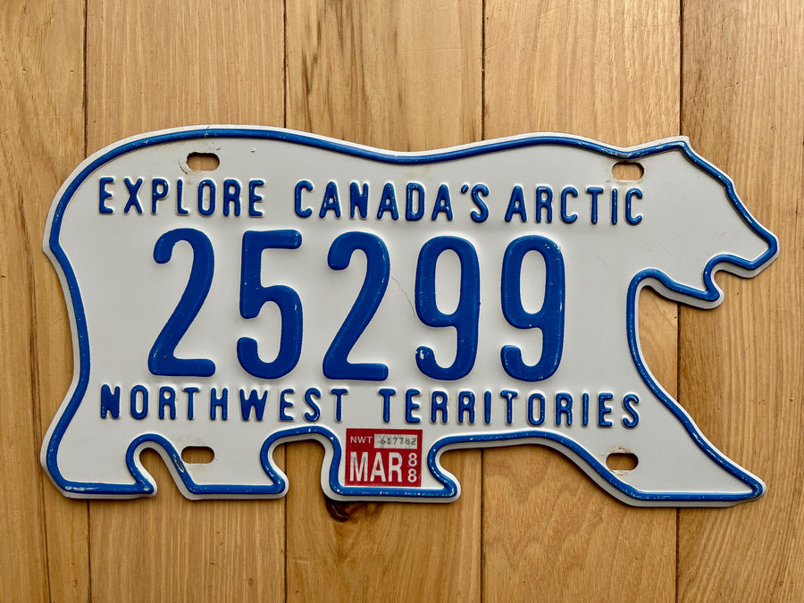 1988 Canada Northwest Territories License Plate