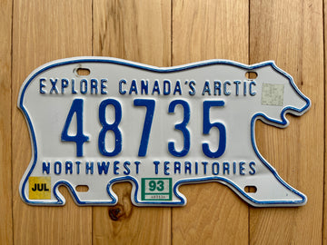 1993 Canada Northwest Territories License Plate