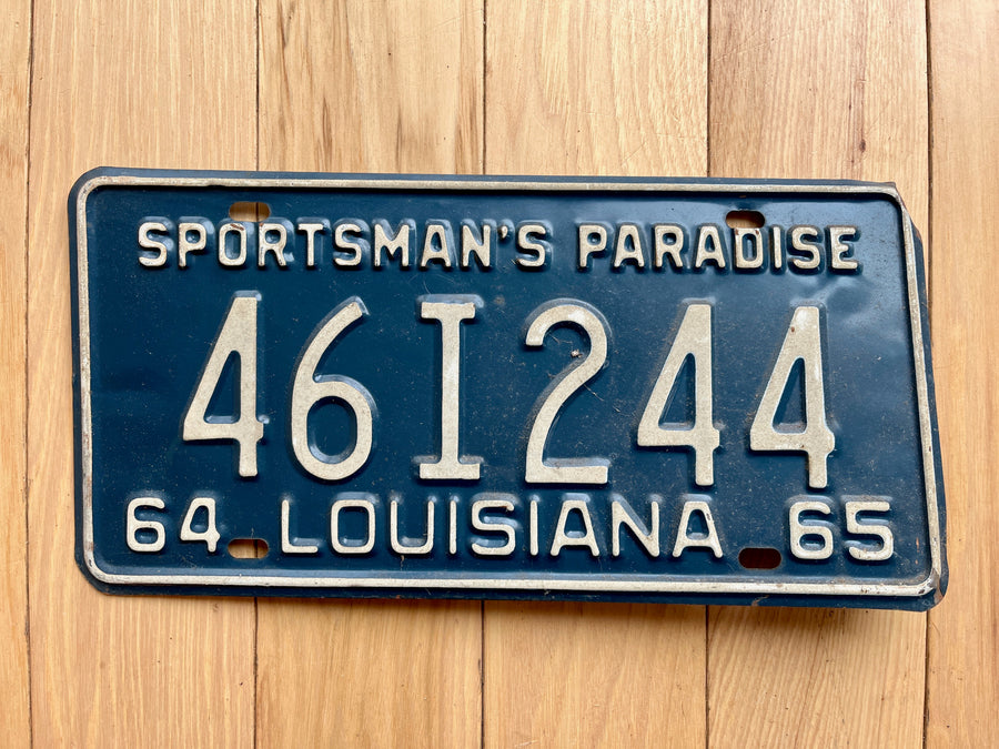 1964/65 Louisiana License Plate