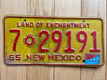 1965/71 New Mexico License Plate