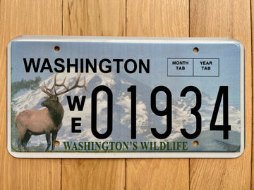 Washington Wildlife License Plate