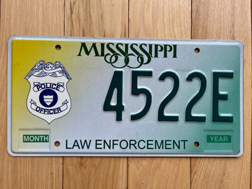 Mississippi Law Enforcement License Plate