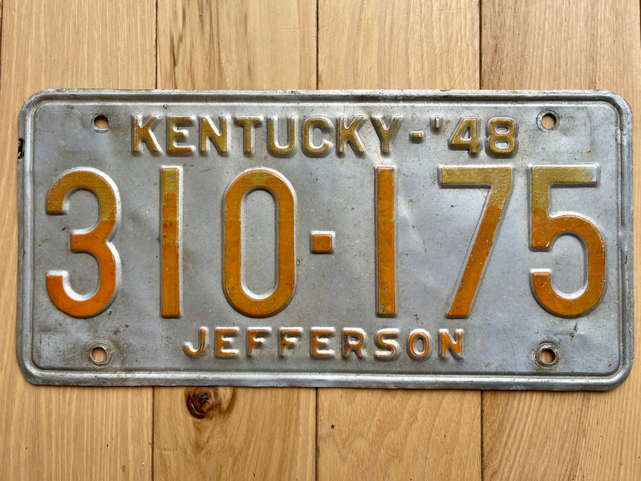 1948 Kentucky Jefferson County License Plate