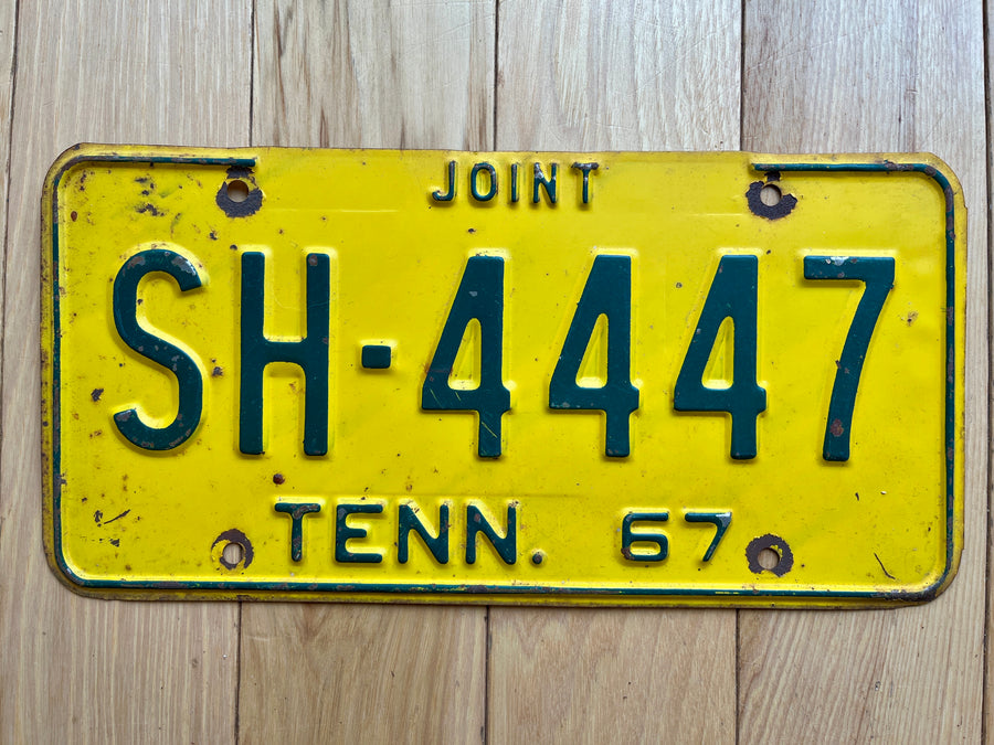 1967 Tennessee Joint License Plate