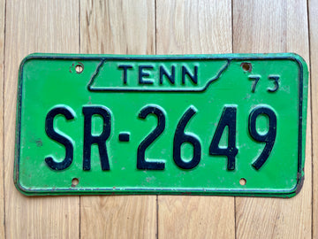 1973 Tennessee License Plate