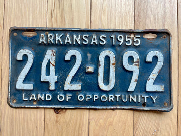 1955 Arkansas License Plate