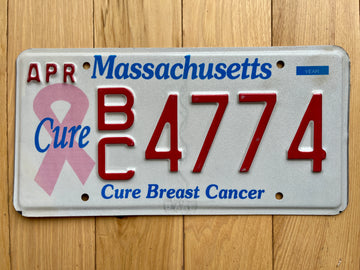 Massachusetts Breast Cancer License Plate