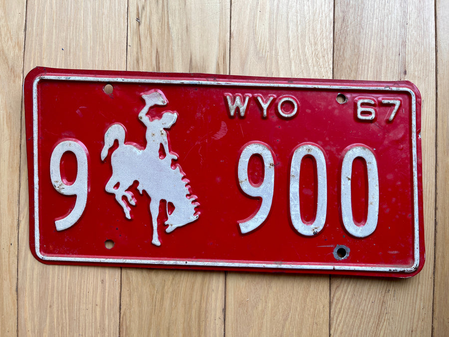 1967 Wyoming License Plate