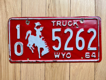 1964 Wyoming Truck License Plate