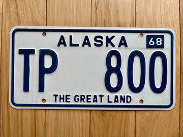 1968 Alaska License Plate