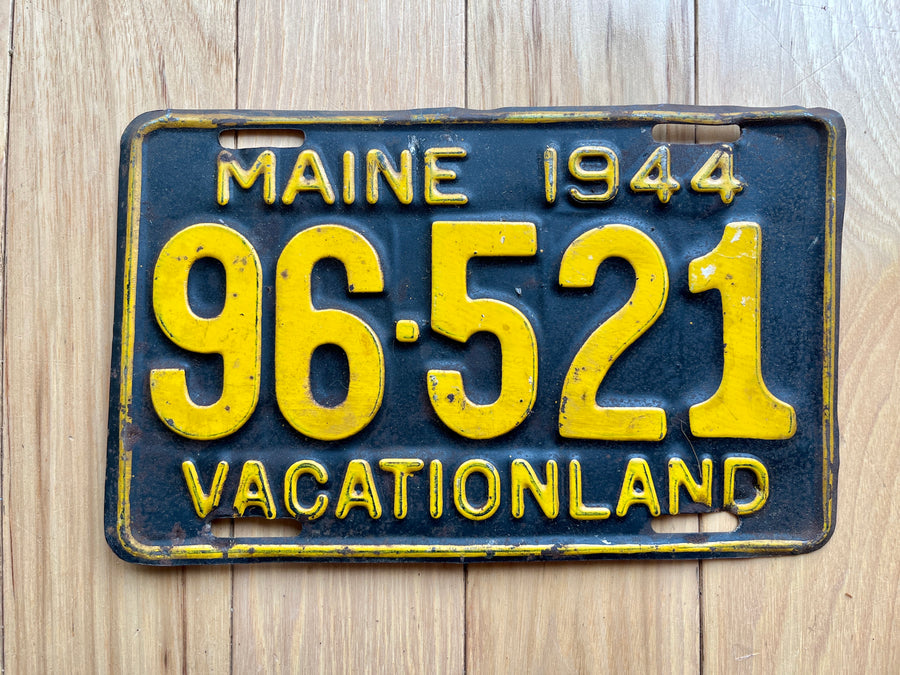 1944 Maine License Plate