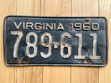 1960 Virginia License Plate