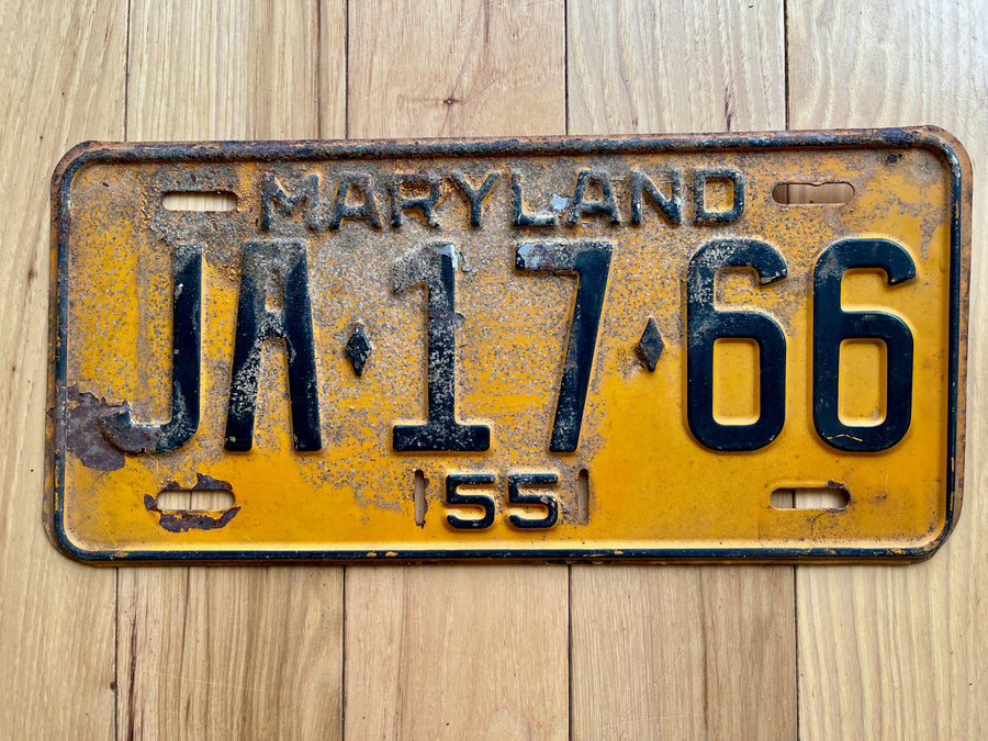 1955 Maryland License Plate