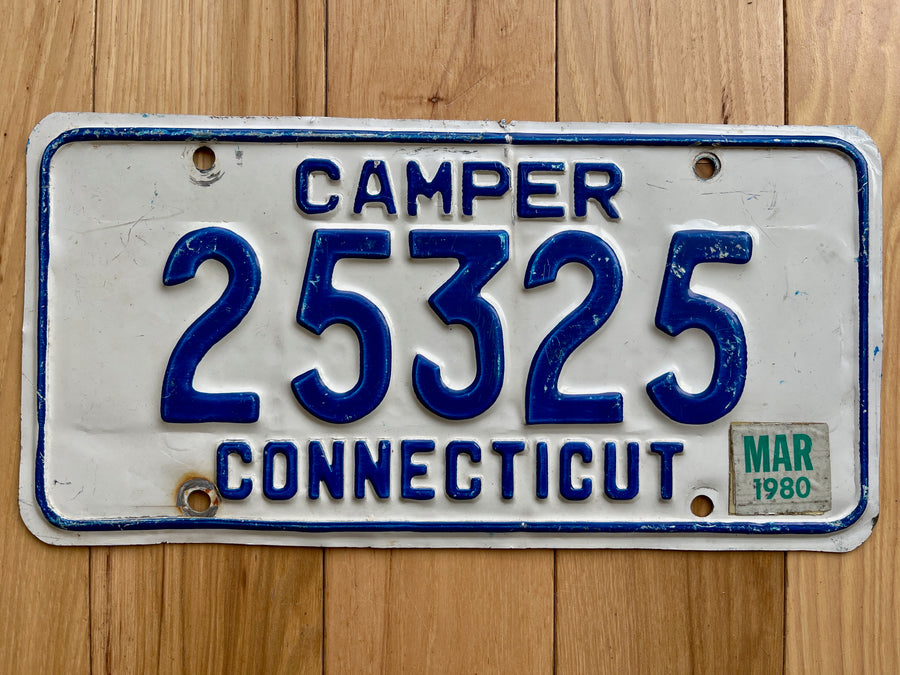 1980 Connecticut Camper License Plate