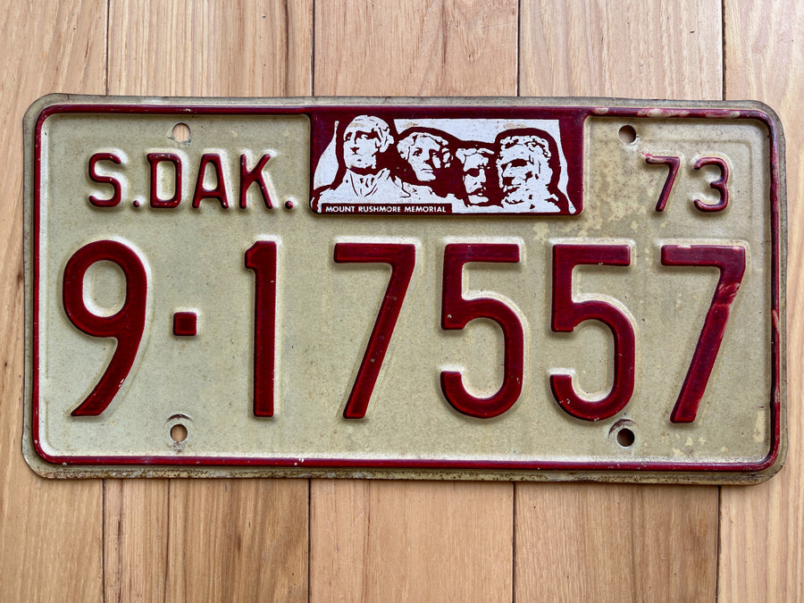 1973 South Dakota License Plate