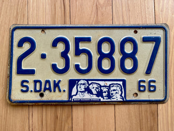 1966 South Dakota License Plate