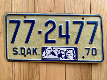 1970 South Dakota License Plate