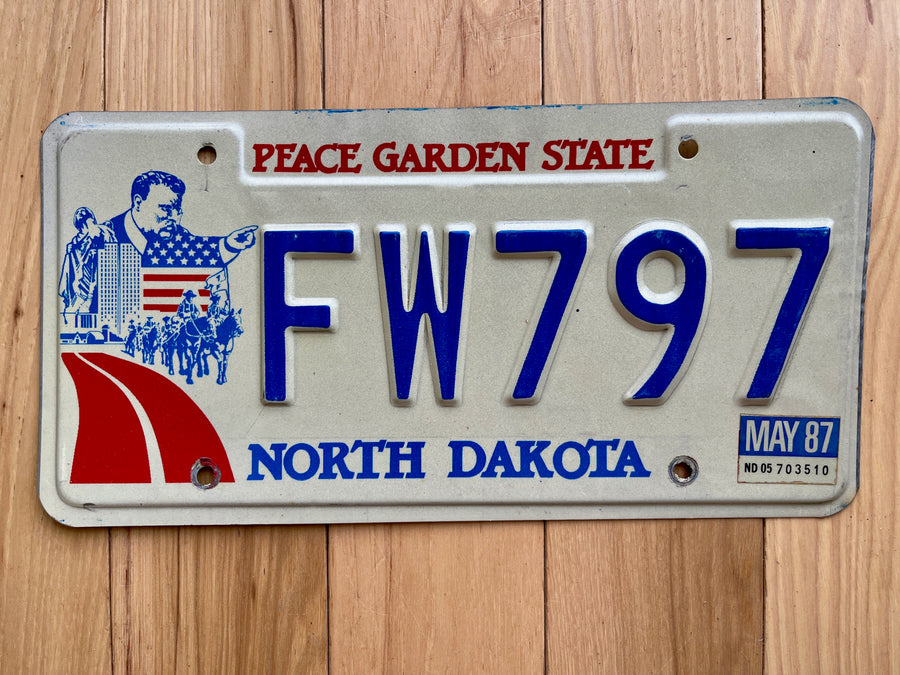 1987 North Dakota License Plate