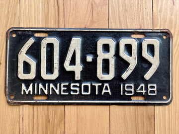1948 Minnesota License Plate