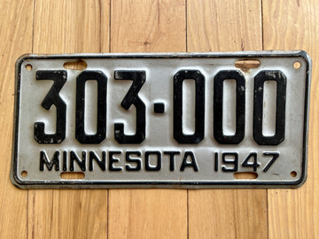 1947 Minnesota License Plate