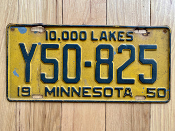 1950 Minnesota License Plate