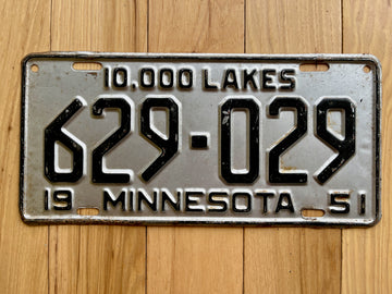 1951 Minnesota License Plate