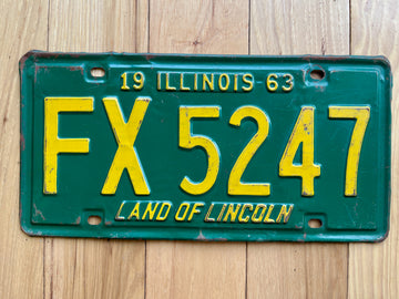 1963 Illinois License Plate