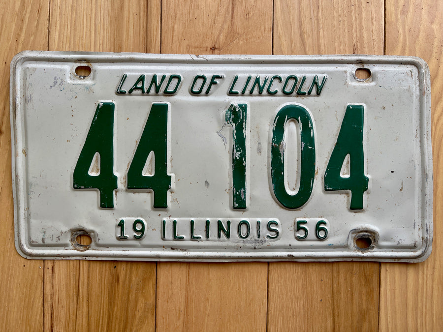 1956 Illinois License Plate