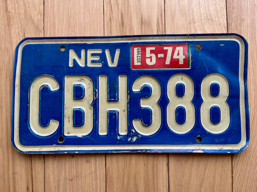 1974 Nevada License Plate
