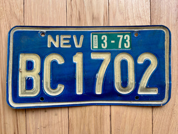 1973 Nevada License Plate