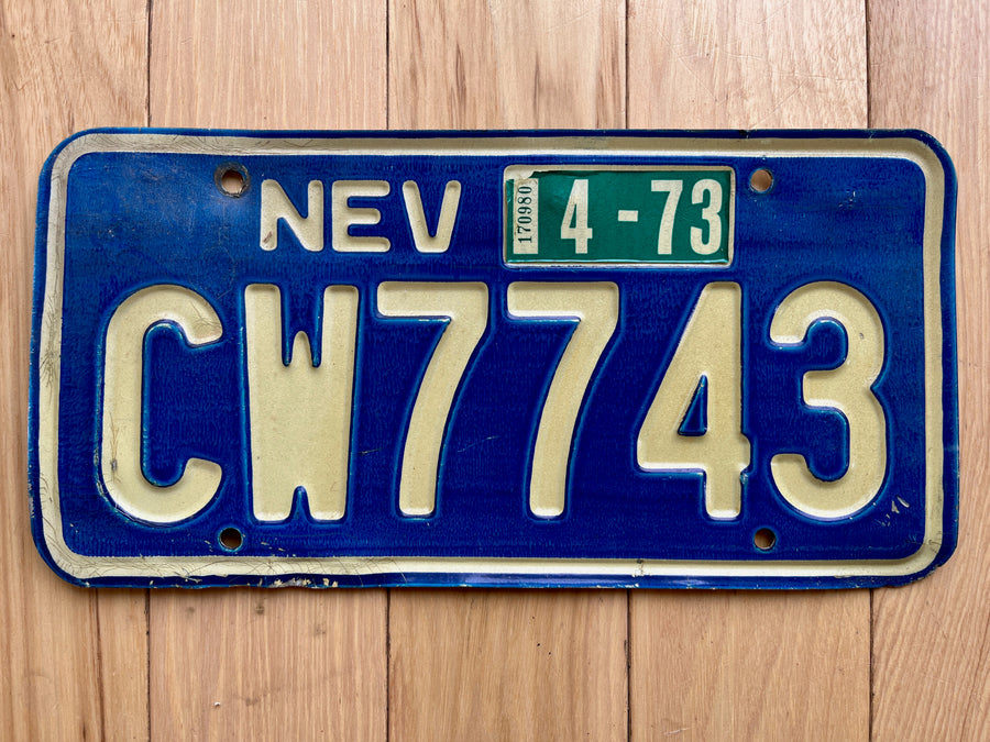 1973 Nevada License Plate