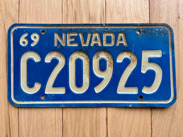 1969 Nevada License Plate