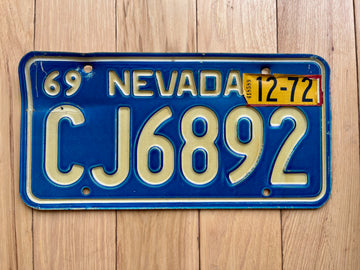 1969/72 Nevada License Plate