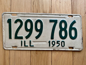 1950 Illinois License Plate