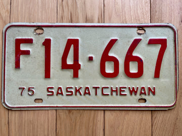 1975 Saskatchewan License Plate