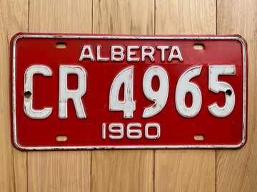 1960 Alberta License Plate