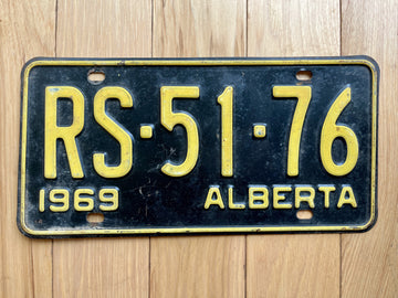 1969 Alberta License Plate