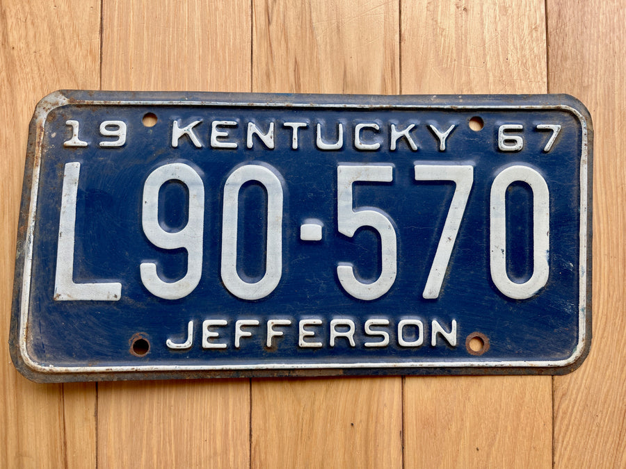 1967 Kentucky Jefferson County License Plate