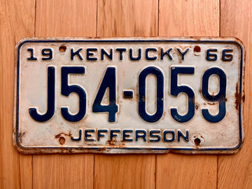 1966 Kentucky Jefferson County License Plate