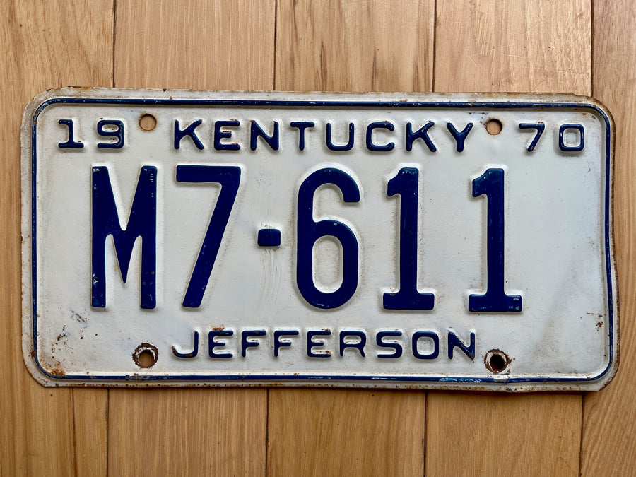 1970 Kentucky Jefferson County License Plate